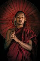 Young monk in the temples of Bagan