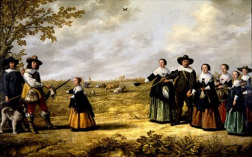Portret van een familie in een landschap, Jacob & Albert Cuyp