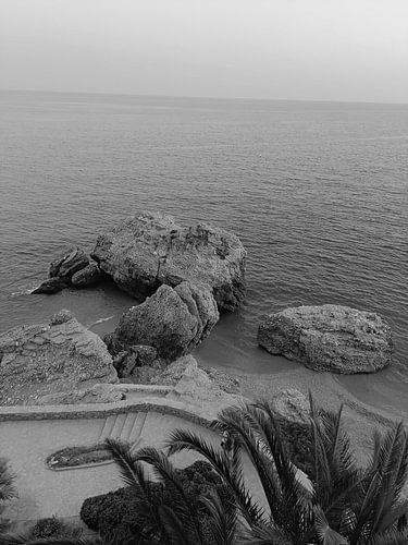 Playa el Salon Nerja Noir-Blanc