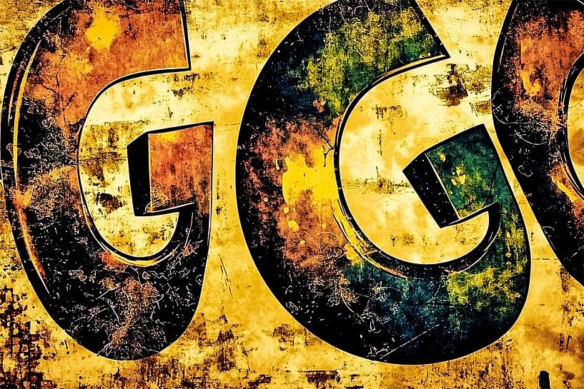 Colourful typography on yellow by Art & Soul Creations