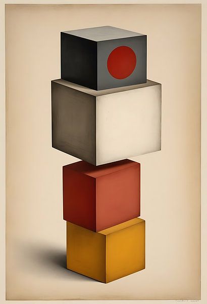 Abstract Bauhaus Cubes by MIROKKU