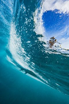 Surfer underwater