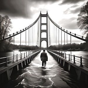 Un pont au-dessus des eaux troubles