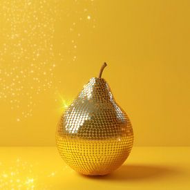 Luminous luminescence: yellow bulb disco ball in a radiant yellow atmosphere by Floral Abstractions