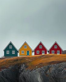 Colourful houses in Norway