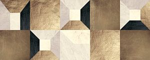 Goldene Quadrate und Texturen