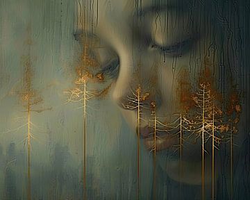 Women's Painting | Whispers of Nature's Embrace by Art Whims