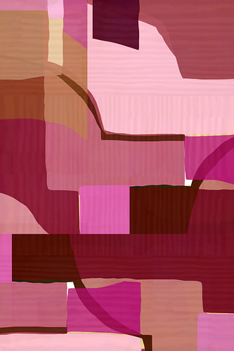 Pink and Brown Abstract