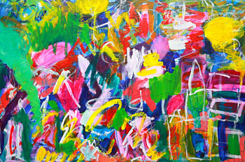 Painting abstract expressionism 'Do it your way'