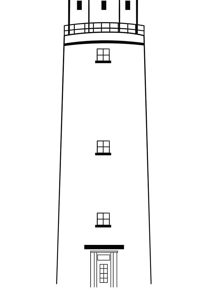 Poster Vuurtoren Texel Met Coordinaten Zwart wit Van Studio Tosca Op 