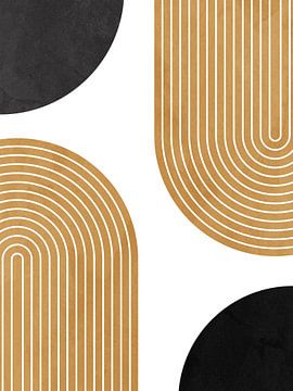 Modern Geometric Abstract Art in Earth Tones by Online Arts