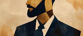 Stylisches Porträt eines Mannes – Geometrisch von Poster Art Shop