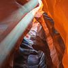 Spectaculaire lichtinval in Antelope Canyon, Arizona van Rietje Bulthuis