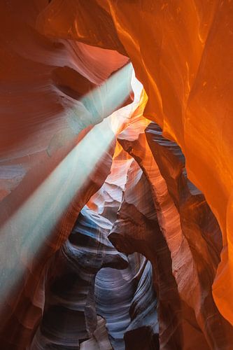 Spectaculaire lichtinval in Antelope Canyon, Arizona