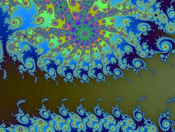 Kleurrijke fractal - Wiskunde - Mandelbrotverzameling - Appleman van MPfoto71