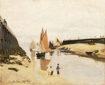 Wellenbrecher bei Trouville, Ebbe, Claude Monet
