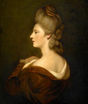 Portret van een vrouw, vermoedelijk Mrs. James Fox, Joshua Reynolds is.