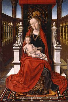 Hans Memling. Maria auf dem Thron mit Christuskind