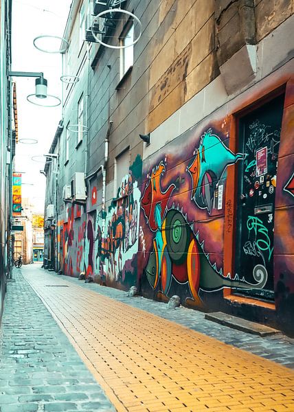 Graffiti Papengang Groningen overdag van Stadspronk