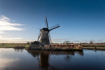 Moulin à vent traditionnel à Kinderdijk, Pays-Bas