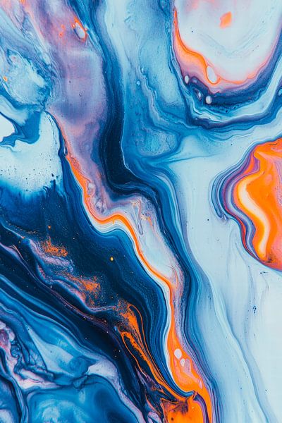 Farbige Acrylströmung – Abstrakt von Poster Art Shop