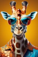 Giraffe mit Sonnenbrille