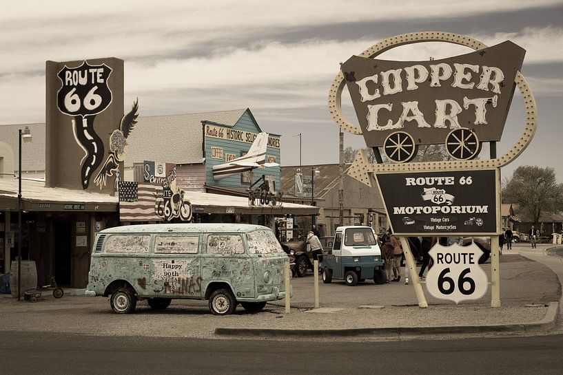 Auto entlang der Route 66 von Inge van den Brande
