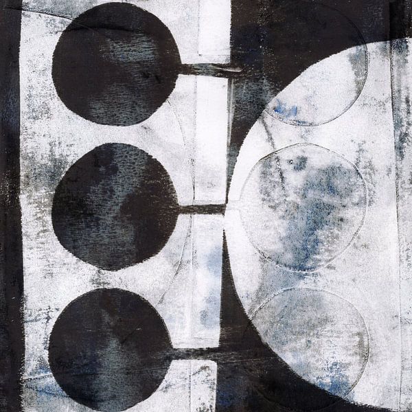 Retro abstract industrial geometry in black and white. by Dina Dankers