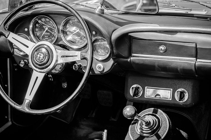 Alfa Romeo 2600 Spider sportwagen dashboard van Sjoerd van der Wal Fotografie