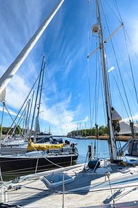 Segelschiffe im Hafen Seedorf bei Sellin, Rügen