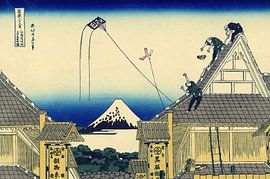 Katsushika Hokusai – The Mitsui Shop on Suruga Street in Edo (c. 1830–1832) | Ingenious Ukiyo-e Composition from Thirty-six Views of Mount Fuji by Timeless Artworks