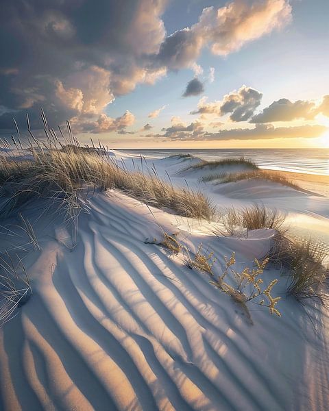 Lichtspel in het avondlandschap van fernlichtsicht