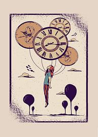 The Time | Spiritual Wall Decoration Vintage Beige by Millennial Prints