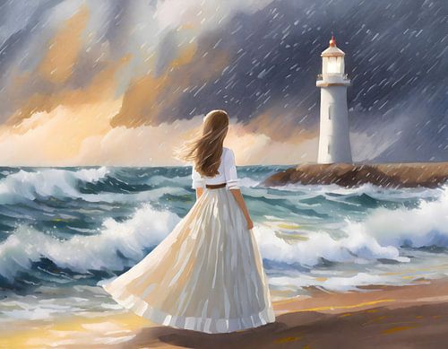 La jeune fille et le phare
