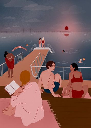 Evening Swim at Pier