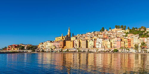 Old town of Menton on the Côte d'Azur - France by Werner Dieterich