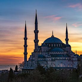 Blauwe Moskee Istanbul van Peter Schickert