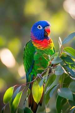 Bunter Regenbogenpapagei von Poster Art Shop