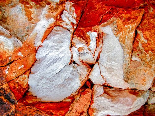 Abstracte patronen in kalksteen