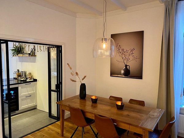 Klantfoto: Blauwe vaas met besjes (gezien bij vtwonen) van Karin Bazuin, als ArtFrame