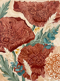 Boho Terracotta Flowers by HUGO