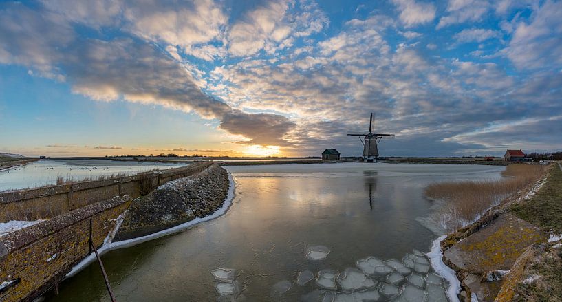 Winter auf Texel - Molen het Noorden von Texel360Fotografie Richard Heerschap