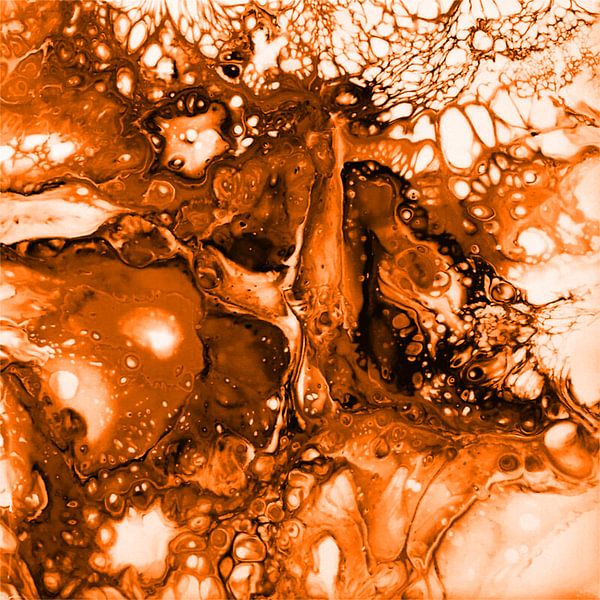 Red universe in orange by KW Malerei