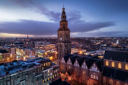 Skyline Groningen Martinitoren van Harmen van der Vaart