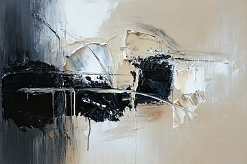 Contrast | Whisper of Beige Among Black van ARTEO Schilderijen