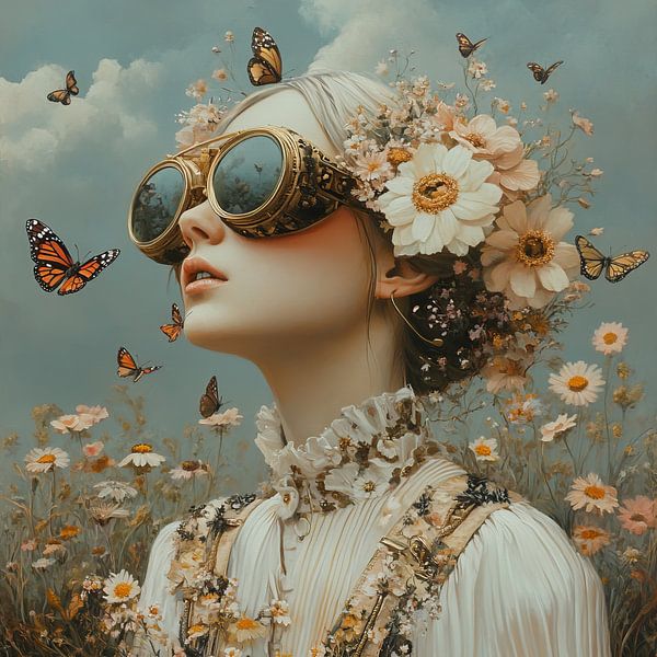 Flowers Woman by Eye catching paintings