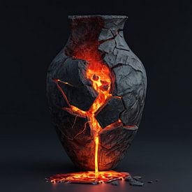 Lava uit stenen vaas van TheXclusive Art