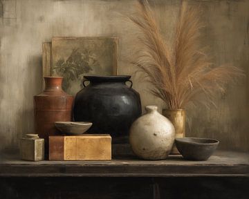 vases flowers | Neutral Vases with Pampas Grass