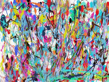 Pollock - Een explosie van kleuren 2 van Georgia Chagas