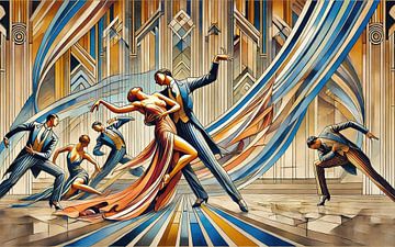 Art Deco Dansscène van Chromatic Fusion Studio